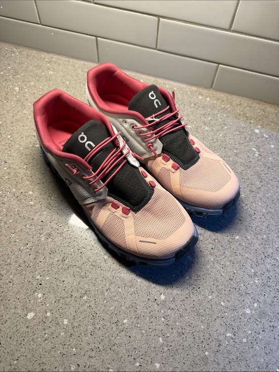 On Running Shoes - On Running women’s Pink and Black Cloudnova Athletic Sneakers